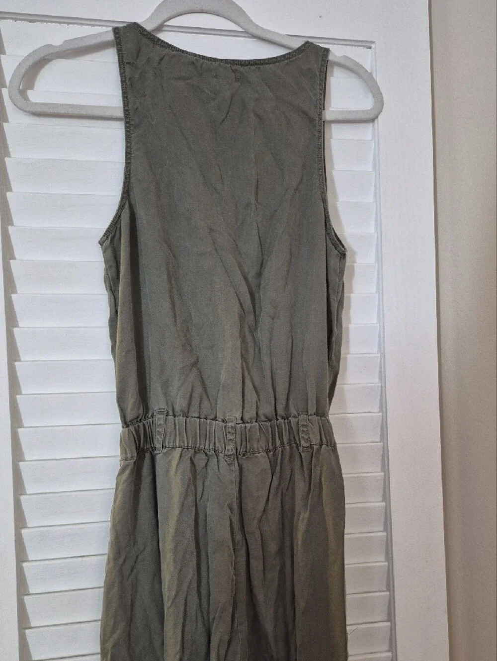 aerie Olive Utility Sleeveless Jumpsuit